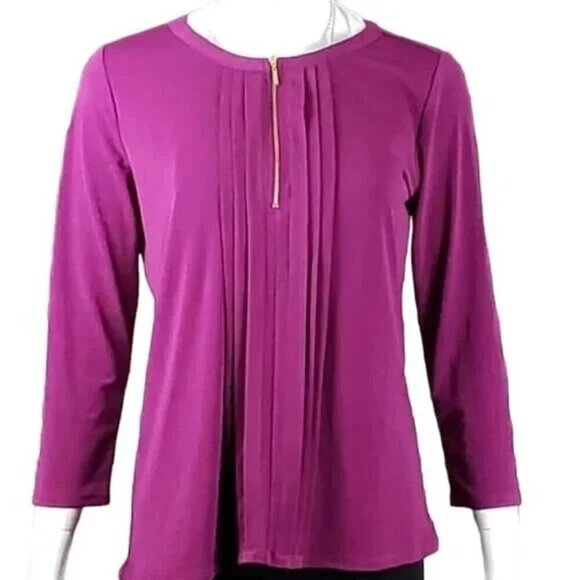 41 Hawthorn Popover Blouse Top Womens Size Medium Magenta - Picture 1 of 11